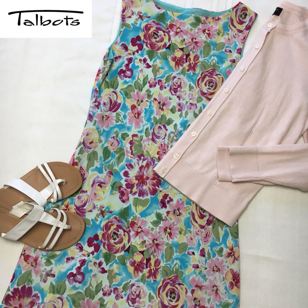 Talbots, Floral Dress, sz 1 - Picture 1 of 7